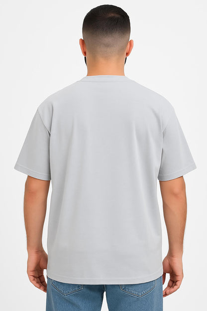 Erkek Oversize Tshirt (Bol Kalıp) Premium Kalite Düz Model - Gri