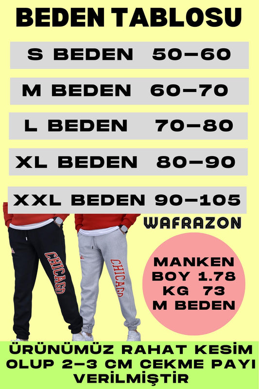 Erkek Paça Lastikli Mevsimlik 2 İplik Eşofman Altı - Gri