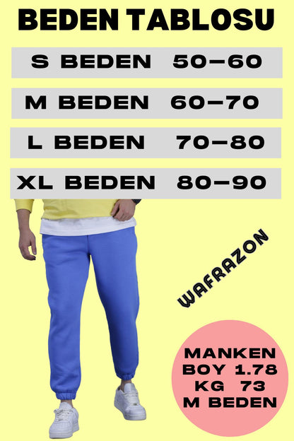 Erkek paçası lastikli Şardonlu Üç İplik Eşofman Altı Süper Kalite - Koyu Gri