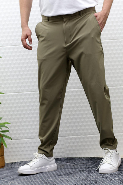 Erkek Pantolon Yazlık Paraşüt Kumaş Full Likralı - Haki Yeşil