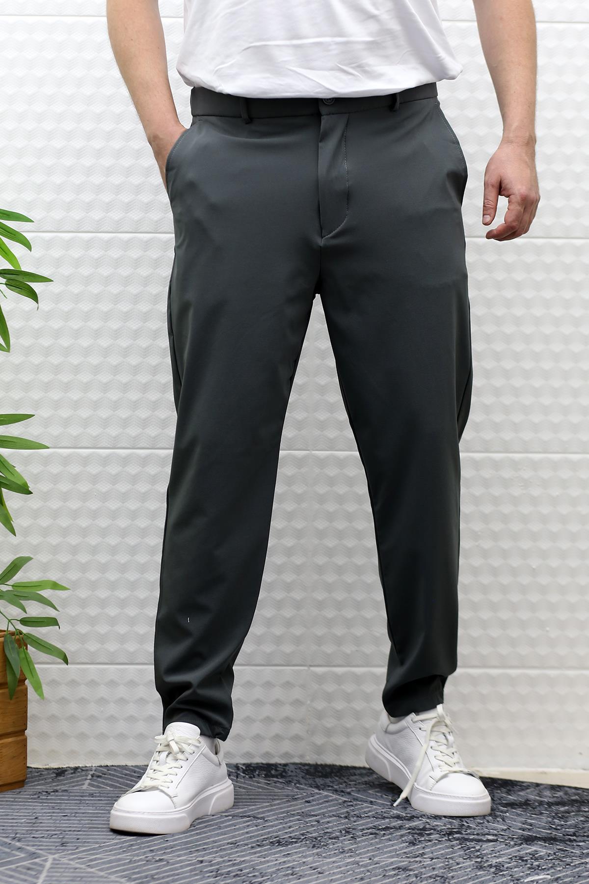 Erkek Pantolon Yazlık Paraşüt Kumaş Full Likralı - Antrasit