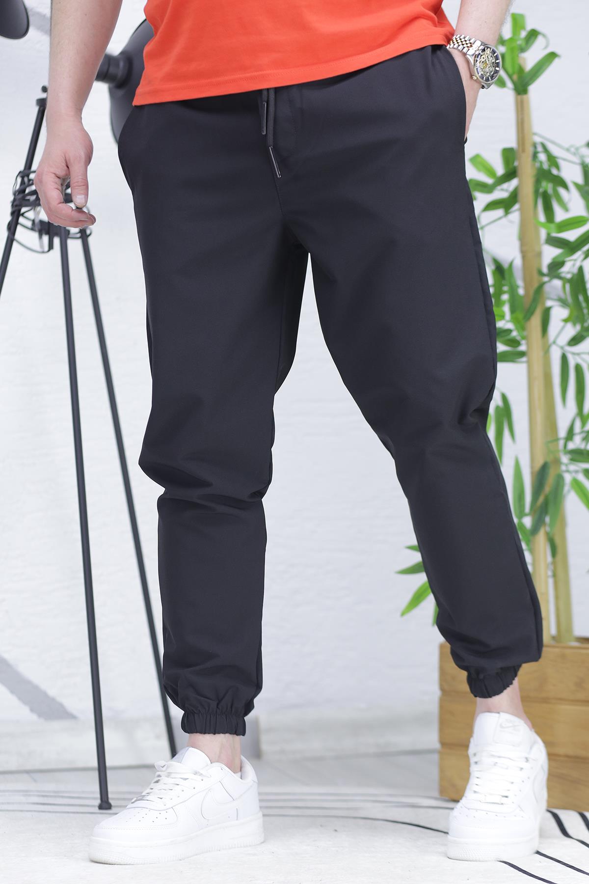 Erkek Paraşüt Jogger Pantolon11 - Siyah