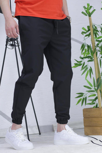 Erkek Paraşüt Jogger Pantolon11 - Siyah