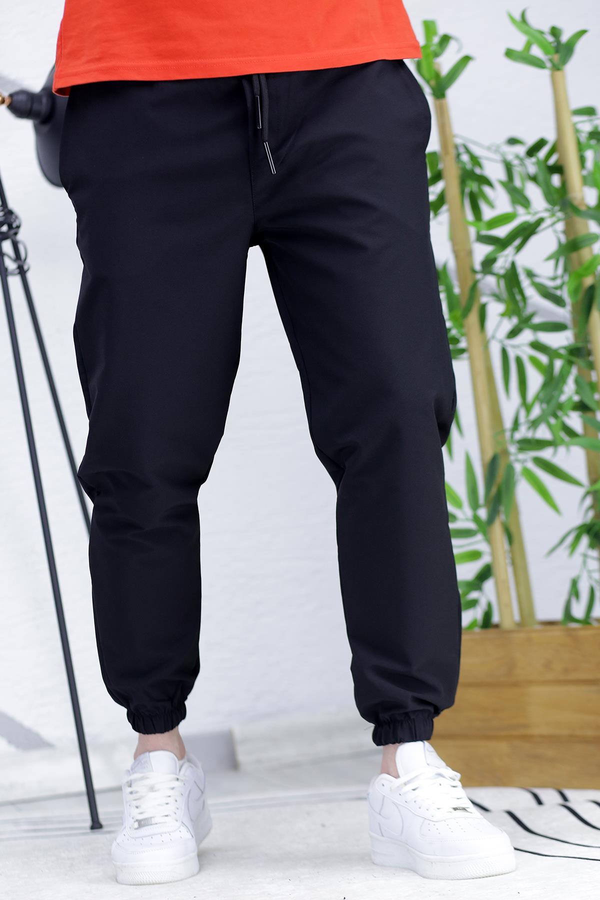 Erkek Paraşüt Jogger Pantolon11 - Siyah