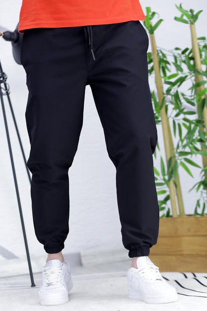 Erkek Paraşüt Jogger Pantolon11 - Siyah