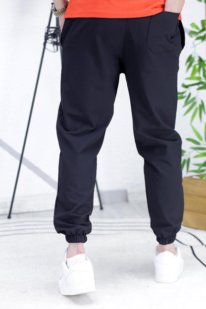 Erkek Paraşüt Jogger Pantolon11 - Siyah
