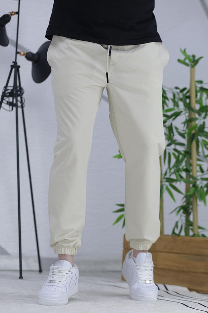 Erkek Paraşüt Jogger Pantolon11 - Bej