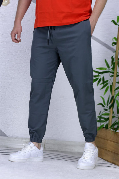 Erkek Paraşüt Jogger Pantolon11 - Füme