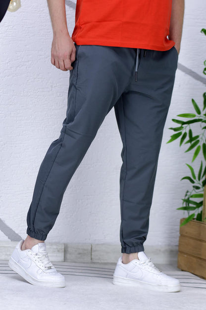 Erkek Paraşüt Jogger Pantolon11 - Füme