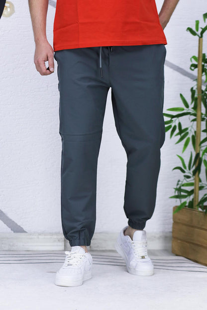 Erkek Paraşüt Jogger Pantolon11 - Füme