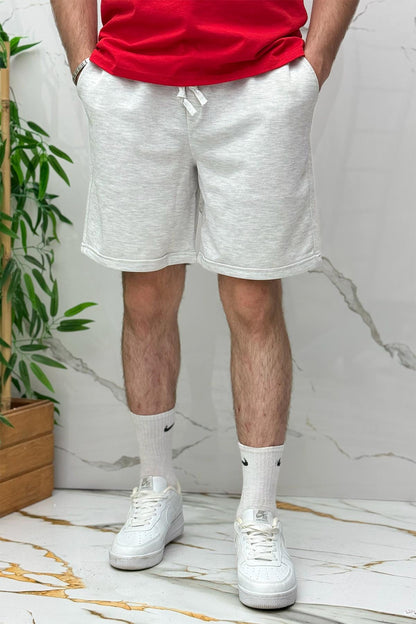 Erkek Pike Kumaş Rahat Şort - Açık Gri