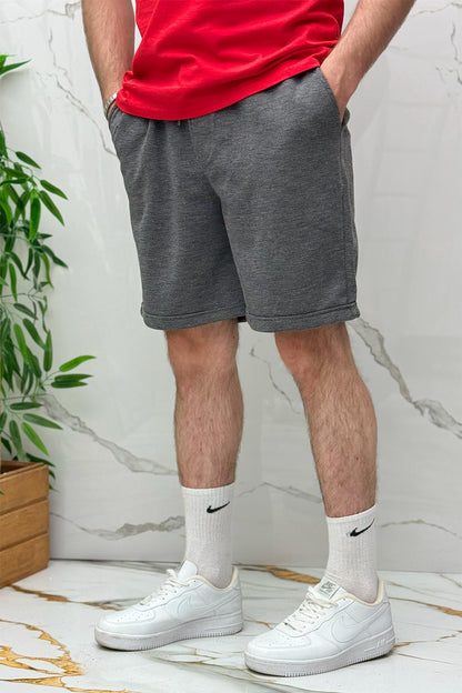 Erkek Pike Kumaş Rahat Şort - Antrasit