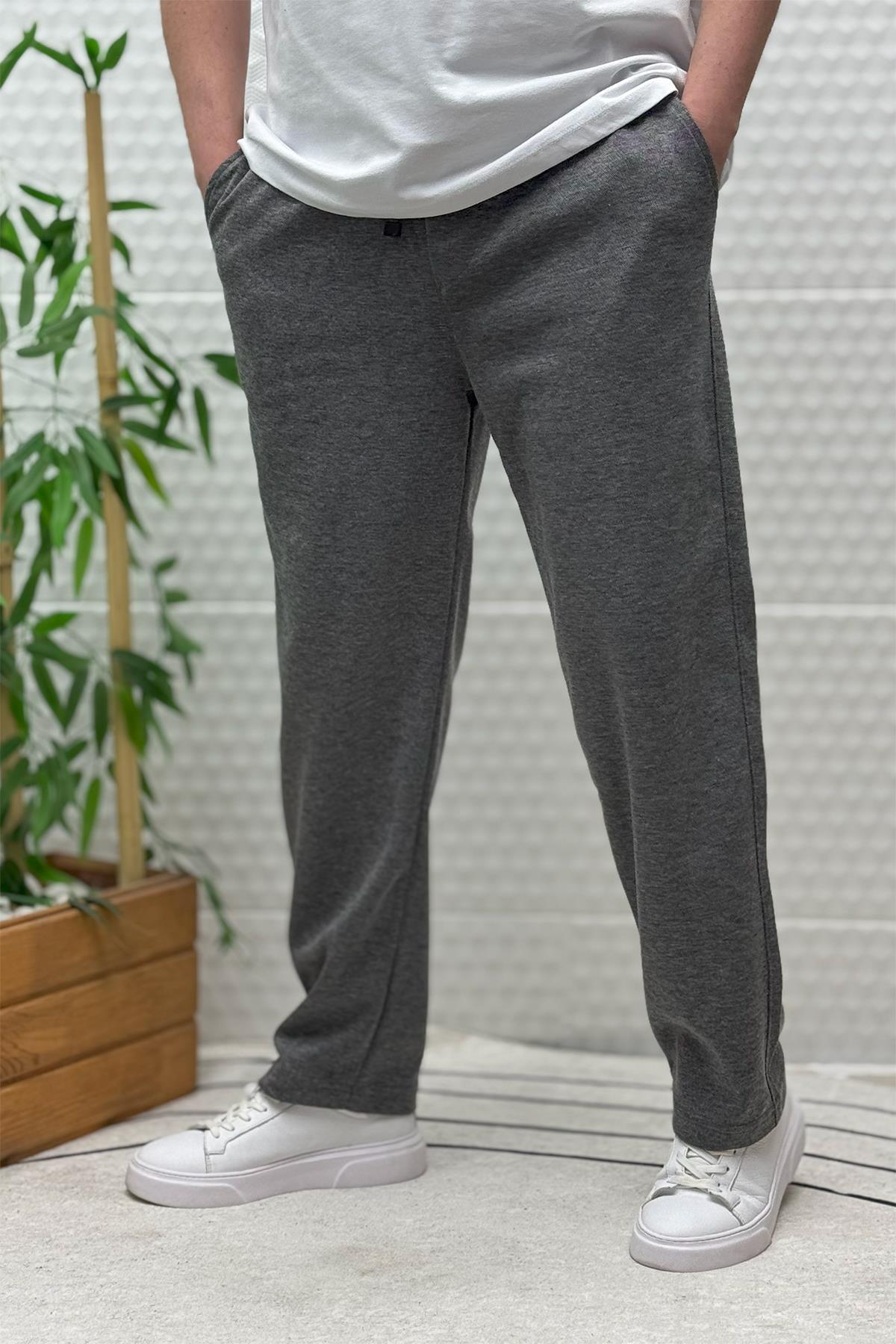 Erkek Rahat Kesim Pike Baggy Pantolon - Antrasit