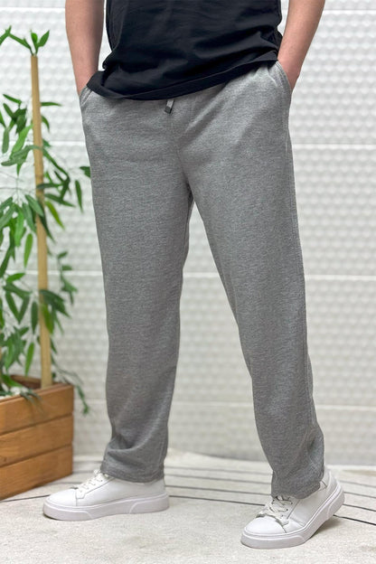 Erkek Rahat Kesim Pike Baggy Pantolon - Koyu Gri