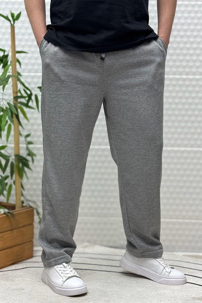 Erkek Rahat Kesim Pike Baggy Pantolon - Koyu Gri