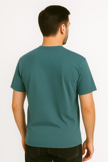 Erkek Tshirt  Slim Fit (Dar Kalıp) Premium Kalite Düz Model - Haki Yeşil