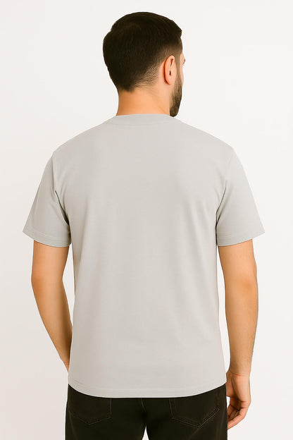 Erkek Tshirt  Slim Fit (Dar Kalıp) Premium Kalite Düz Model - Gri