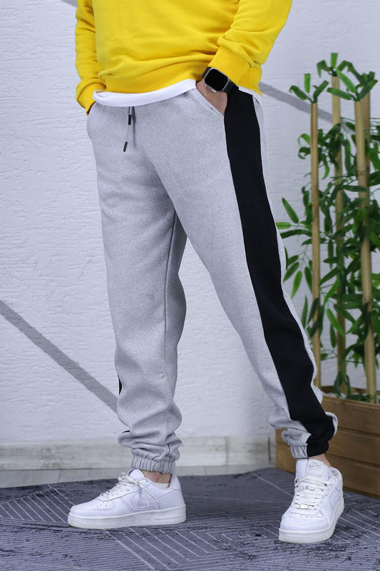 Erkek Üç İplik Şardonlu Tam Parçalı Eşofman Altıı - Gri