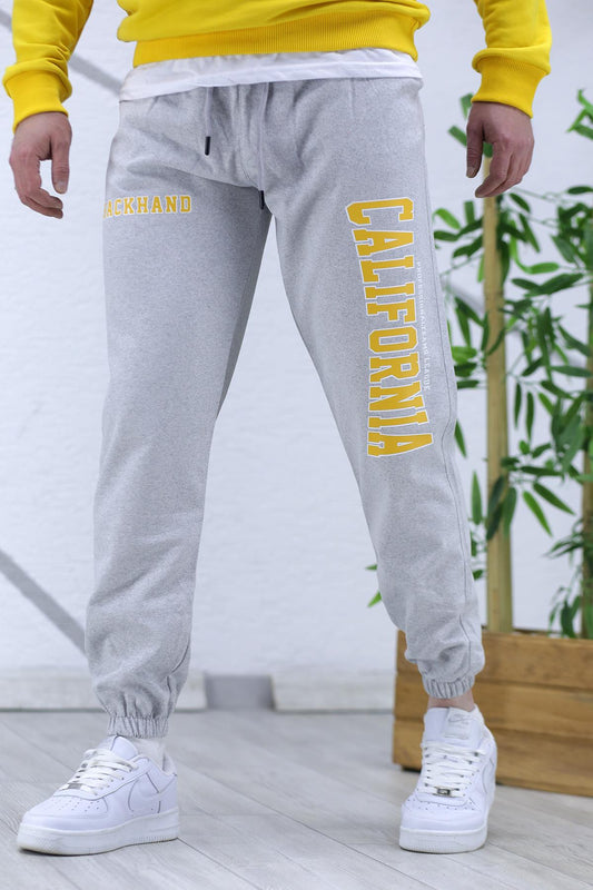 Erkek Yazlık Baskılı İnce Eşofman 05 - Gri