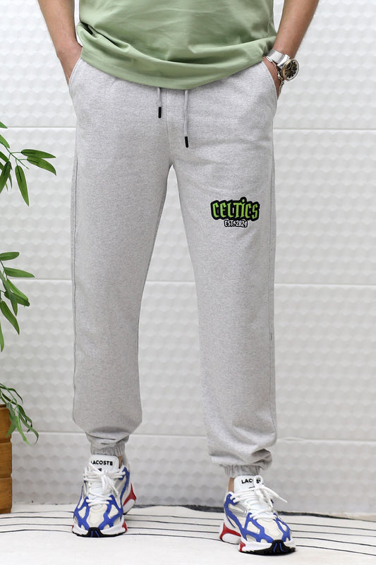 Erkek Yazlık Penye Eşofman Altı Celtic Baskı - Gri