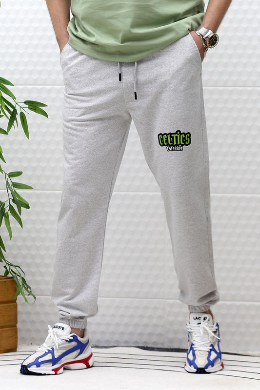 Erkek Yazlık Penye Eşofman Altı Celtic Baskı - Gri