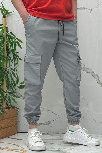 Rahat Erkek Kargo Cepli Pantolon (Dar Kalıp) - Gri