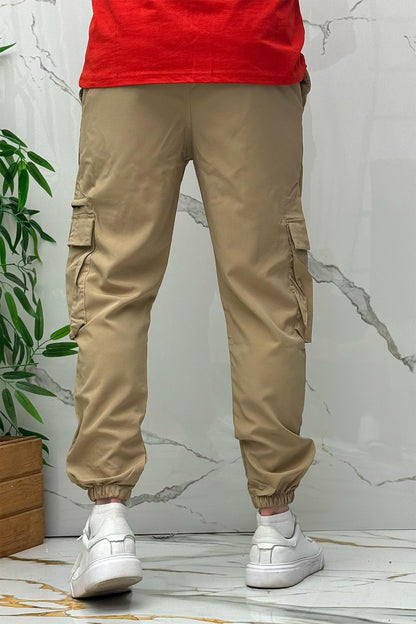 Rahat Erkek Kargo Cepli Pantolon (Dar Kalıp) - Vizon