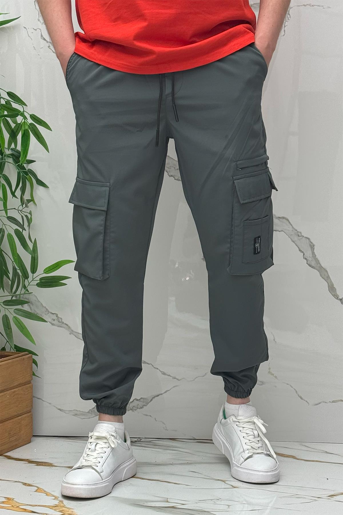 Rahat Erkek Kargo Cepli Pantolon (Dar Kalıp) - Antrasit