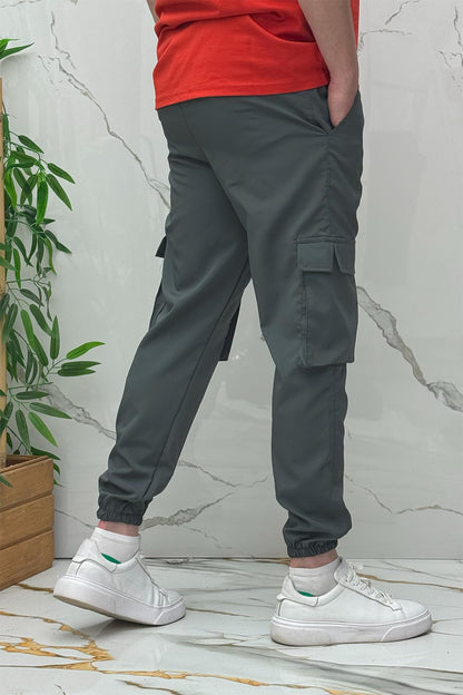 Rahat Erkek Kargo Cepli Pantolon (Dar Kalıp) - Antrasit